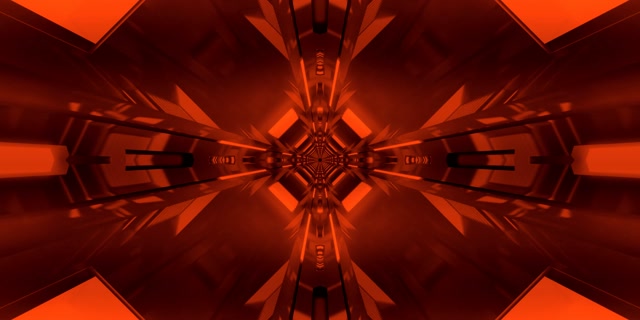 Red Neon Tunnel Kaleidoscope Burst VJ Loop 2:1 Univisium 60fps Screensaver