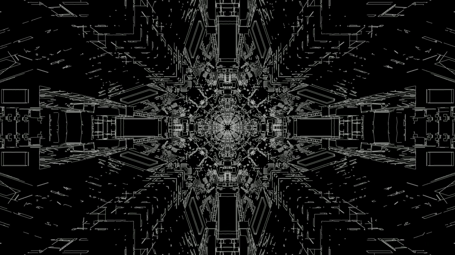 Tunnel Néon Sombre Économiseur d'écran 4K UHD 60fps VJ Loop PC