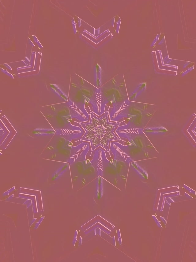 Économiseur d'écran Tunnel Néon Violet Flocon de Neige 3:4 iPad Portrait 60fps VJ Loop