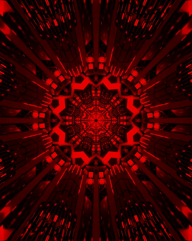 VjLoops Tunnel Néon Rouge Fractale Étoile Explosion 4:5 Instagram 60fps Économiseur d'écran