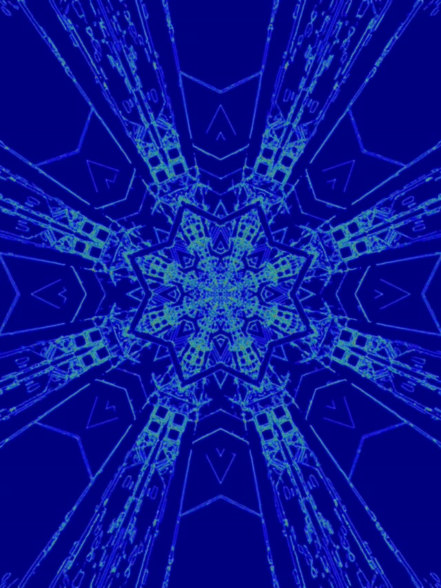 Tunnel Néon Bleu Étoile Économiseur d'écran 3:4 iPad Portrait 60fps Vj Loop