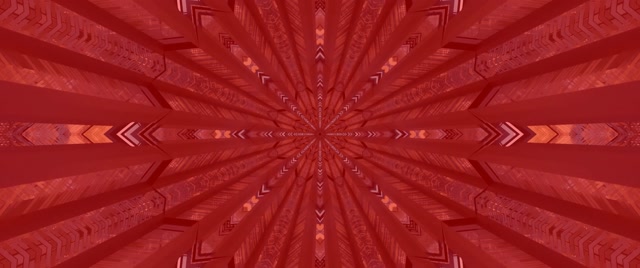 Tunnel Néon Rouge Fractal Kaléidoscope VJ Loop 2.39:1 Cinemascope 60fps Économiseur d'Écran