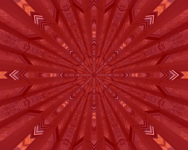 Tunnel Néon Rouge Fractal Kaléidoscope 5:4 Industriel 60fps Économiseur d'Écran VJ Loop