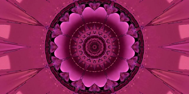 Tunnel Néon Rose Mandala Économiseur d'écran 2:1 Univisium 60fps VJ Loop