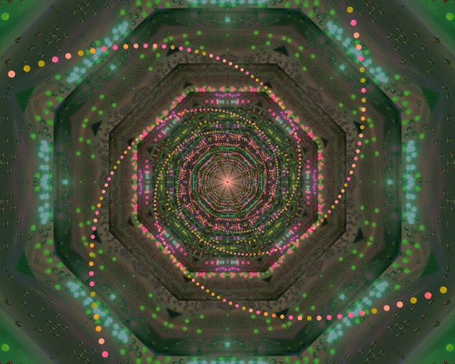 Tunnel Néon Vortex Octogone VJLoops 5:4 Industriel 60fps Écran de Veille