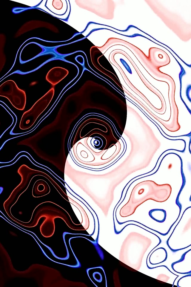 Tunnel Néon Spirale Yin Yang VjLoops 2:3 Photo Portrait 60fps Économiseur d'écran