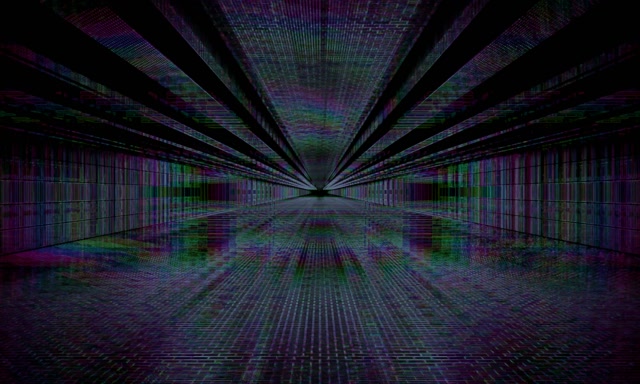 Tunnel Néon Glitch VJ Loop 60fps 5:3 Large Économiseur d'écran Grille RGB