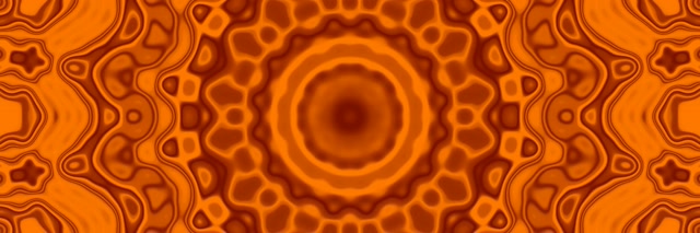Tunnel Néon Orange Mandala Vortex VJ Loop 3:1 Triple Large 60fps Écran de Veille