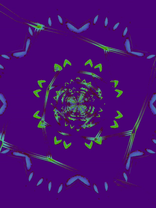 Tunnel Néon Explosion Étoile Kaléidoscope 3:4 iPad Portrait 60fps Écran de Veille Vj Loop