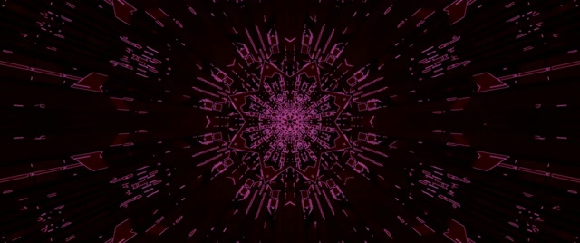 Tunnel Néon Kaléidoscope Fractal Rose VJLoops 2.39:1 Cinemascope 60fps Économiseur d'Écran