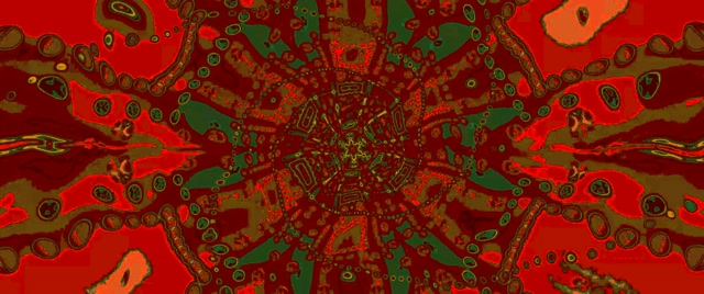 Tunnel Néon Hexagone Or Cramoisi VjLoops 2.39:1 Cinémascope 60fps Économiseur d'écran