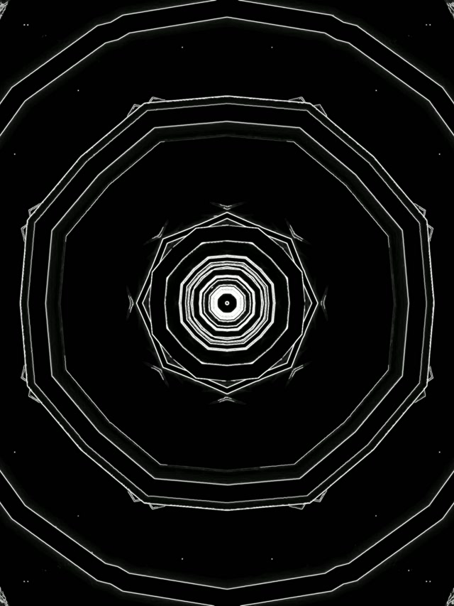 Tunnel Néon Décagone Vortex VJ Loop 60fps Économiseur d'écran 3:4 iPad Portrait