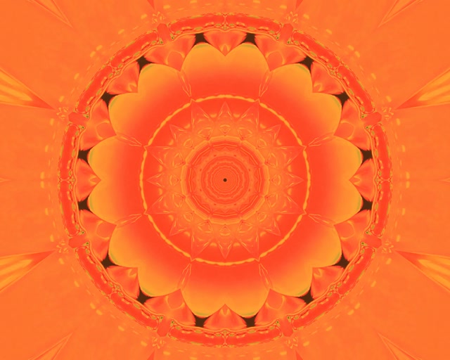 Tunnel Néon Orange Mandala Économiseur d'écran 5:4 industriel 60fps VJLoops