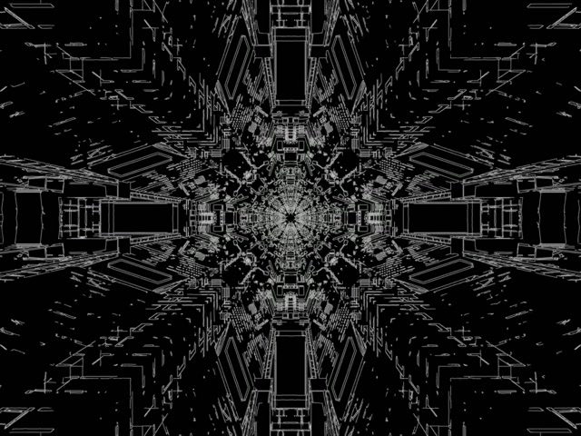 Tunnel Néon Plan Kaléidoscope VJ Loop 4:3 Classique 60fps Économiseur d'écran