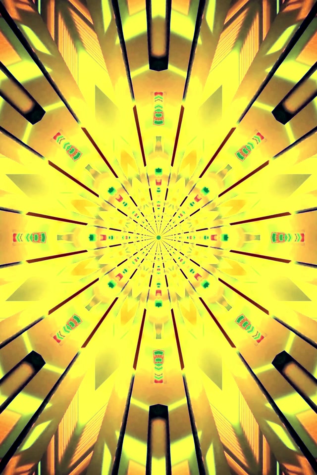 Tunnel Néon Kaléidoscope Éclat VJ Loop 2:3 Photo Portrait 60fps Économiseur d'Écran