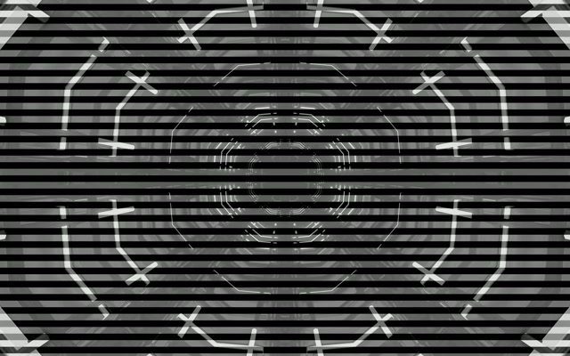 Tunnel Néon Grille Octogone VJ Loop 60fps 16:10 MacBook Économiseur d'Écran