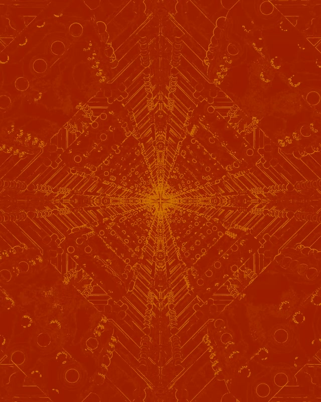 VJLoops Tunnel Néon Explosion Étoile Kaléidoscope Rouge Or 4:5 Instagram 60fps Écran de Veille