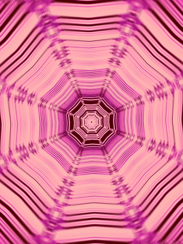 Tunnel Néon Rose Vortex Octogone Économiseur d'écran 3:4 iPad Portrait 60fps VJ Loop