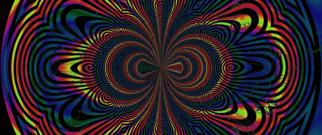 Tunnel Néon Spirale Kaléidoscope VJ Loop 2.39:1 Cinemascope 60fps Économiseur d'Écran