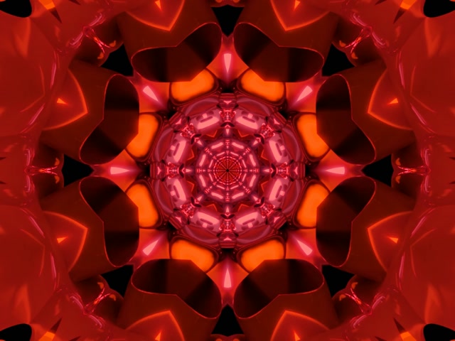 Tunnel Néon Rouge Économiseur d'Écran 4:3 Classique 60fps VJ Loop PC Portable