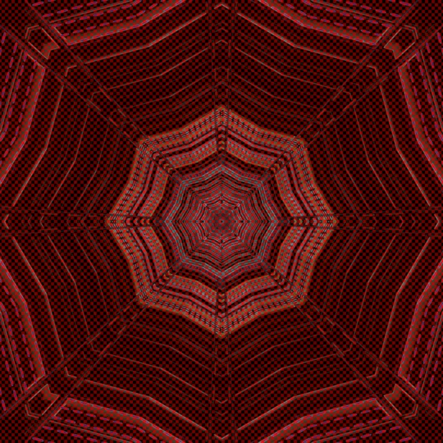 Vj loop Tunnel Néon Spirale Octogone Rouge Économiseur d'Écran 1:1 Carré 60fps