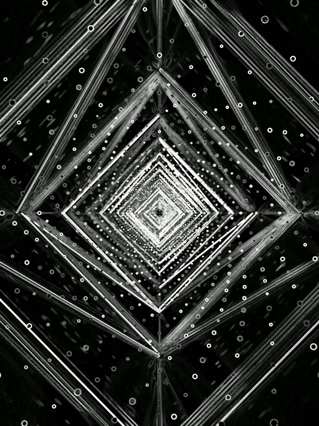 Tunnel Néon Vortex Diamant VJ Loop 3:4 iPad Portrait 60fps Économiseur d'Écran