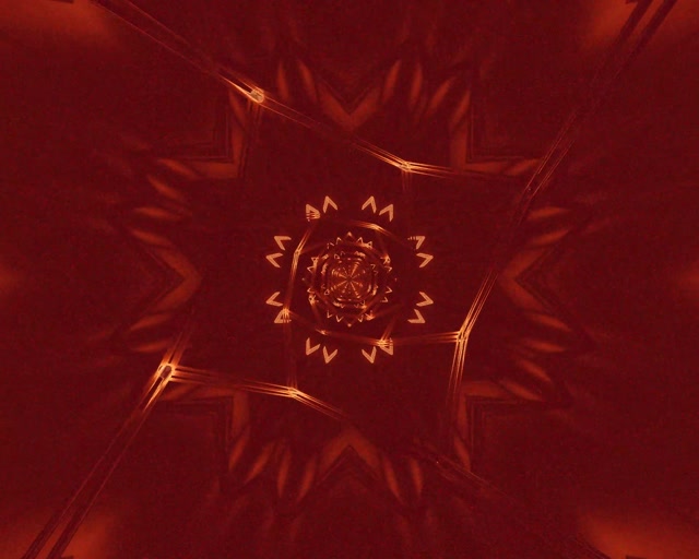 Tunnel Néon Cuivre Étoile Mandala VJ Loop 5:4 Industriel 60fps Économiseur d'écran