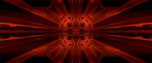 Tunnel Néon Rouge Fractal Kaléidoscope VJ Loop 2.39:1 Cinemascope 60fps Économiseur d'Écran