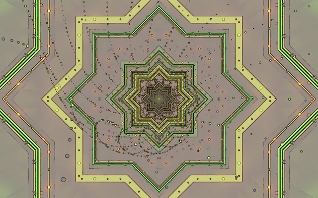 Tunnel Néon Étoile Verte Économiseur d'Écran 16:10 MacBook 60fps VJ Loop