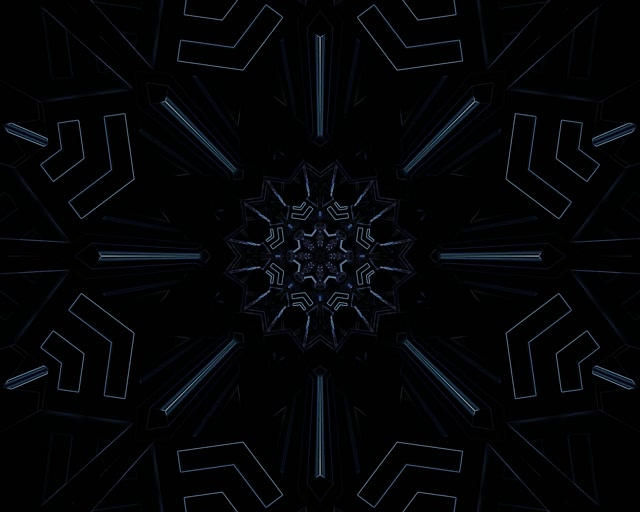 Tunnel Néon Fractale Flocon VJ Loop 5:4 Industriel 60fps Économiseur d'écran