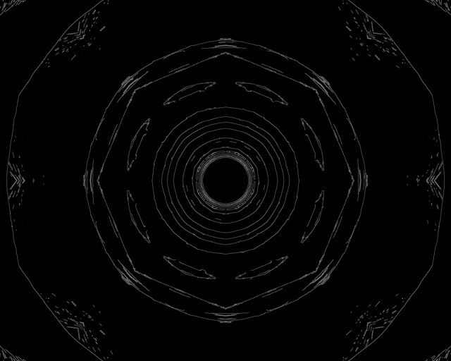 Tunnel Néon Vortex Octogone VJ Loop 5:4 Industriel 60fps Économiseur d'Écran