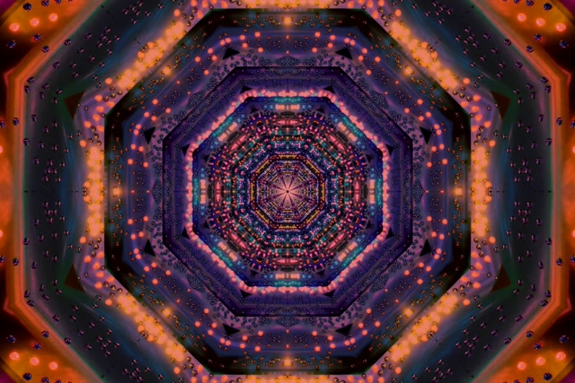 Tunnel Néon Kaléidoscope Octogone VJLoops 3:2 Surface 60fps Économiseur d'écran