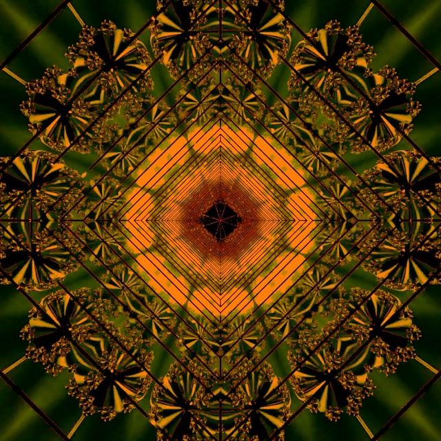 Tunnel Néon Vortex Diamant Orange VJLoops 1:1 Carré 60fps Économiseur d'Écran