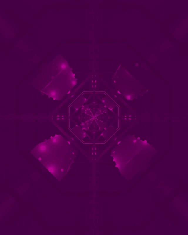 Tunnel Néon Violet Fractale Économiseur d'écran 60fps 4:5 Instagram Vj Loop