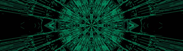 Tunnel Néon Explosion Kaléidoscope Vert VJLoops 60fps 32:9 Super Ultra Large Économiseur d'Écran