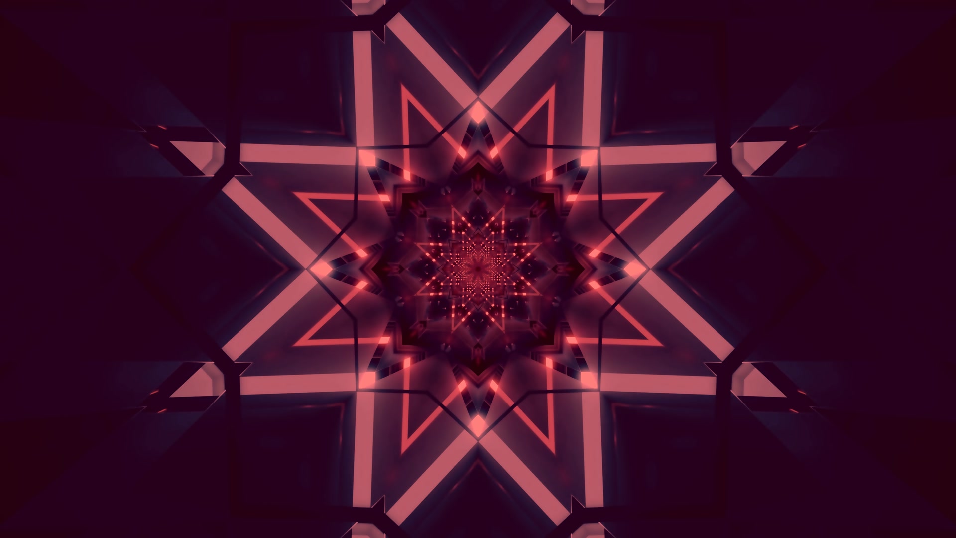 Tollán Neon Lonradh Mandala Bándearg 4k UHD 60fps Scáileán Cosanta Páipéar Balla Beo