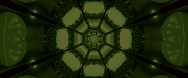Green Octagon Vortex Neon Tunnel VJ Loop 2.39:1 Cinemascope 60fps Screensaver