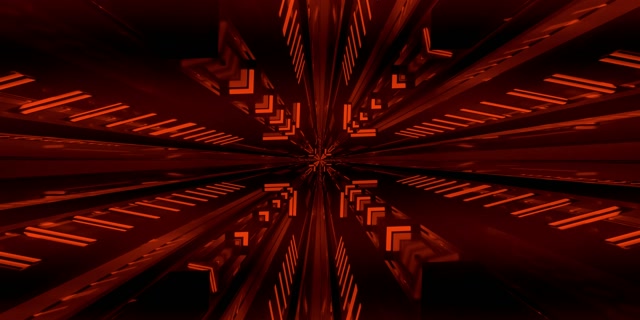 Red Neon Tunnel Kaleidoscope Burst VJ Loop 2:1 Univisium 60fps Screensaver