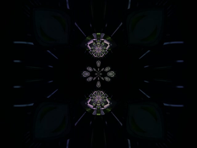 Neon Tunnel Kaleidoscope Vortex | 4:3 Classic 60fps Screensaver Loop