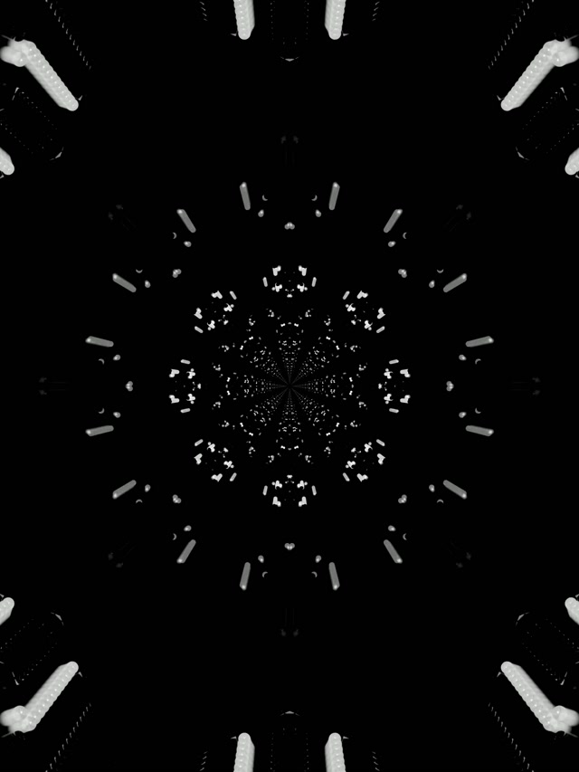 Neon Tunnel Fractal Heart Kaleidoscope VJ Loop 3:4 iPad Portrait 60fps Screensaver
