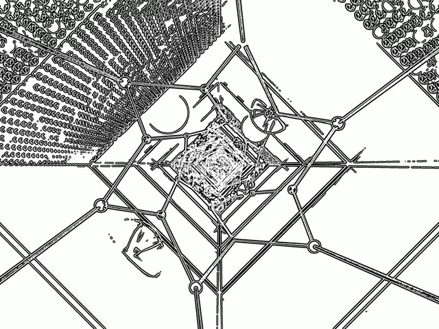 Scáileán Foluain Tonn Neon Grid 4:3 Classic 60fps VJ Loop PC Laptop