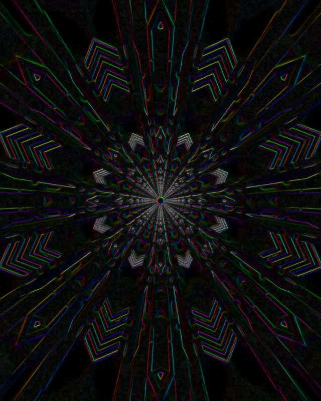 Neon Tunnel Kaleidoscope Vortex | 4:5 Instagram | 60fps Screensaver Loop
