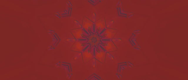 Neon Tunnel Red Snowflake Kaleidoscope Vj Loop 21:9 Ultrawide 60fps Screensaver
