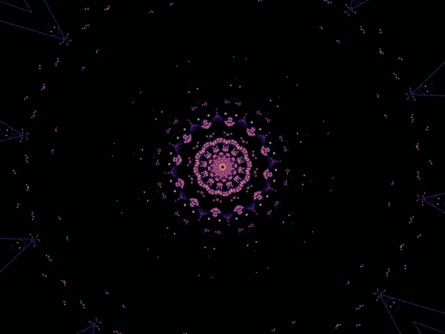Tollán Neon Caleideasócóp Mandala Corcra VJLoops 4:3 Clasaiceach 60fps Spárálaí Scáileáin