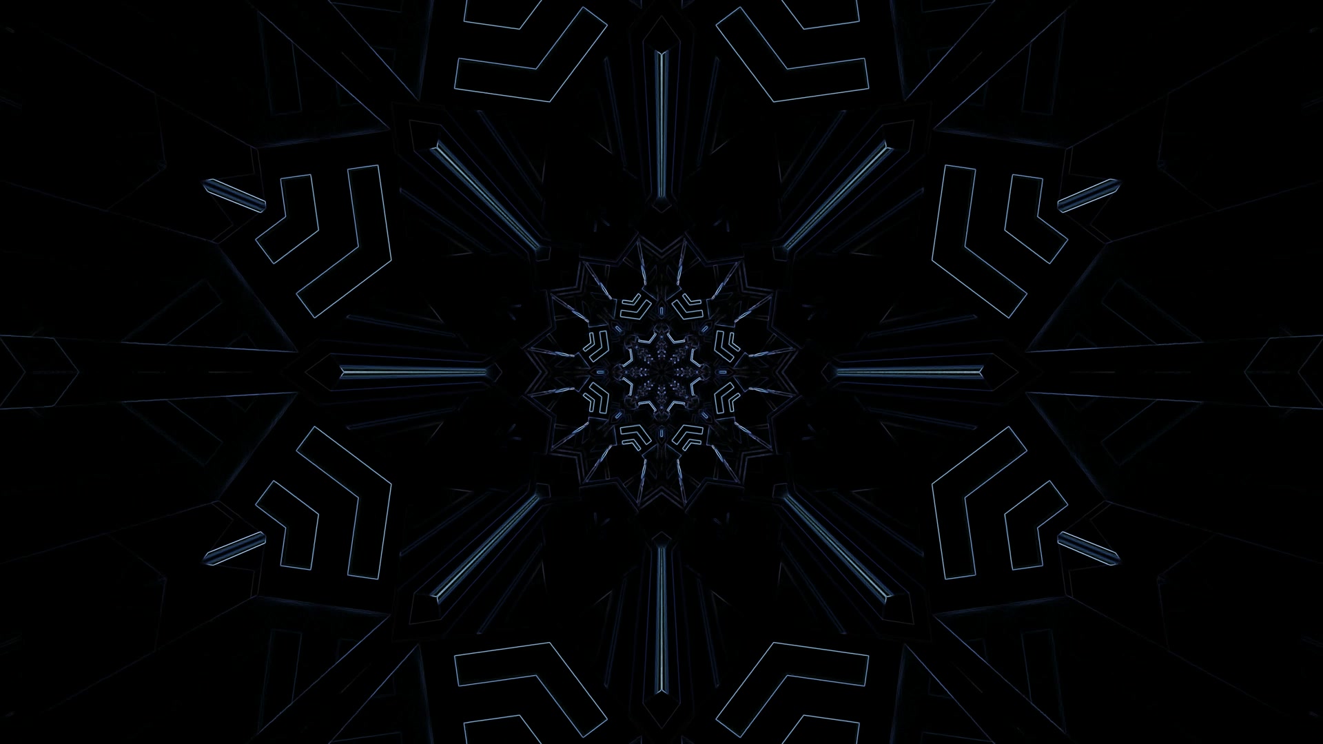 Gorm Dorcha Tollán Neon Scáileán Coimeádaí 4K UHD 60fps VJLoops