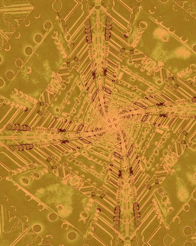 Tollán Neon Calaeidsceóp Ciorcaid Órga VJLoops 4:5 Instagram 60fps Spárálaí Scáileáin