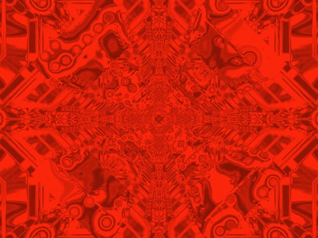 Caleidoscóp Meicniúil Tollan Neon Dearg VJ Loop 4:3 Classic 60fps Spárálaí Scáileáin