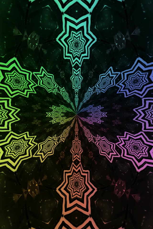 Tollán Neon Réalta Mandala Tuar Ceatha Lúb VJ 2:3 Portráid Grianghraf 60fps Spárálaí Scáileáin