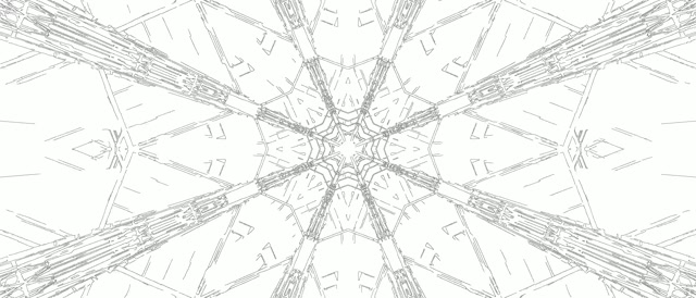 Soilsiú Scáileáin Neon Tunnel Fractal Star Burst VJ Loop 21:9 Ultrawide 60fps