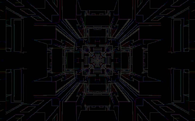 Tollan Neon Greille Glitch VJ Loop 60fps 16:10 MacBook Spárálaí Scáileáin